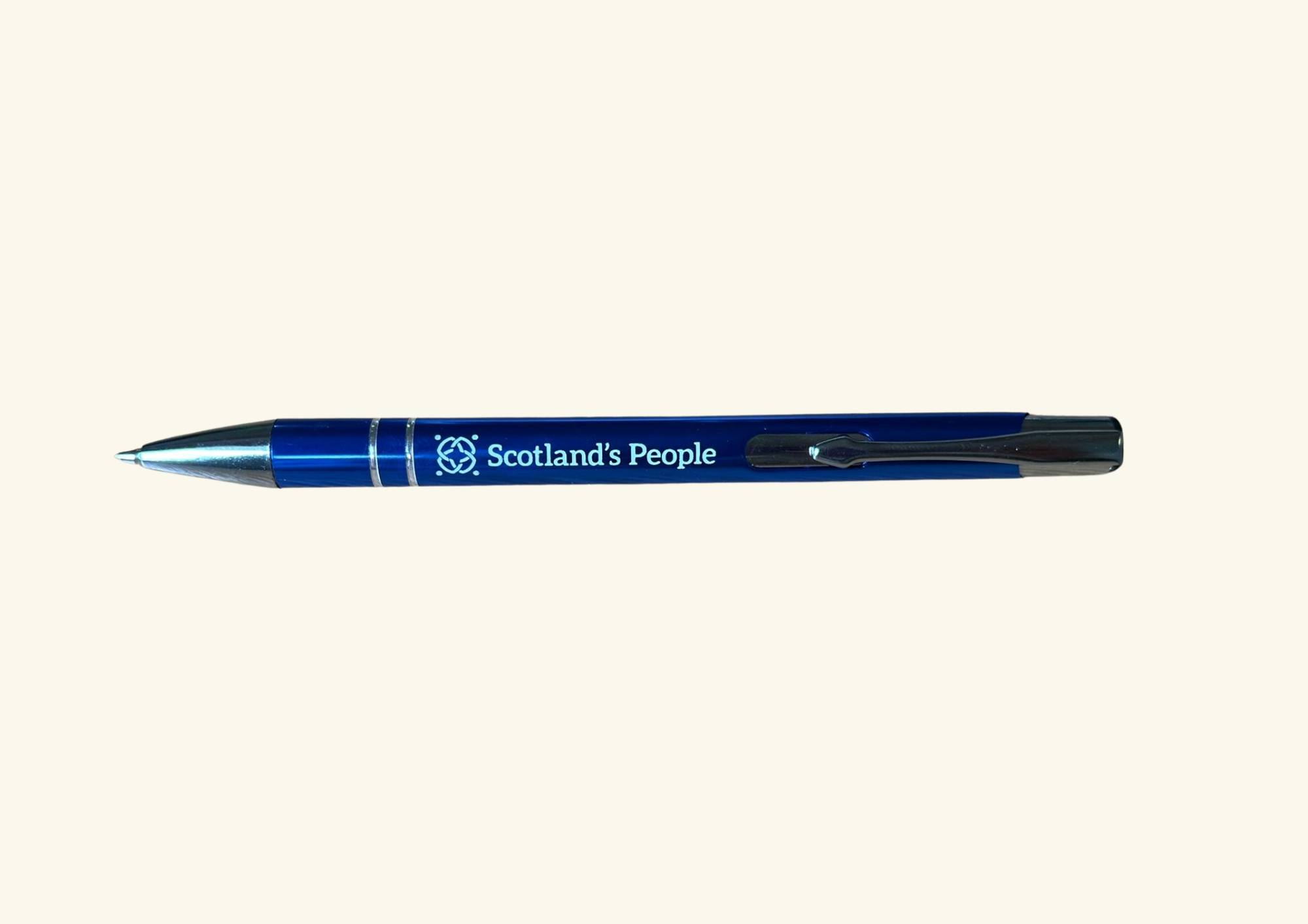 A pen with the Scotland's People logo