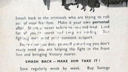 Savings bonds promotional leaflet, 1939-1945