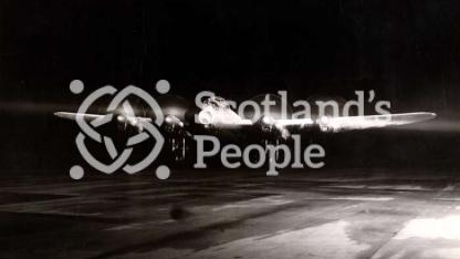 Lancaster bomber at night 1939-1945