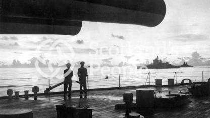 HMS Queen Elizabeth at Sabang, 1944