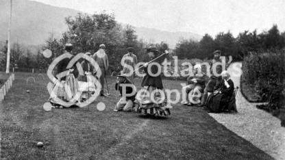 Croquet game, Invercreran, 1866