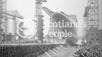 Launch of Queen Elizabeth 2, Clydebank