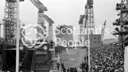 Launch of RMS Queen Elizabeth 2, Clydebank, 1967
