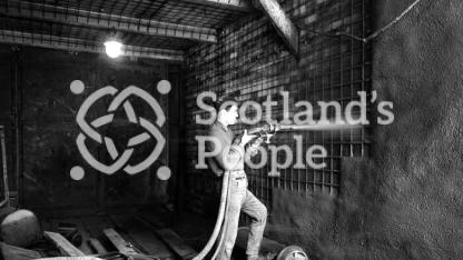 Shotcreete operator at Blairhill Colliery, 1965