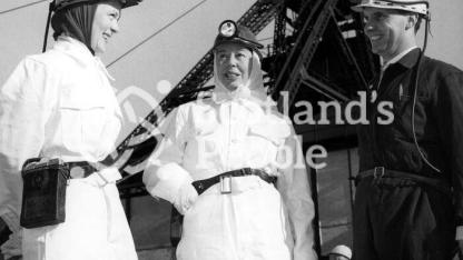 Visitors at Blairhall Colliery, 1960s
