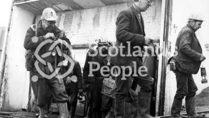 Miners at Solsgirth Colliery, 1970s