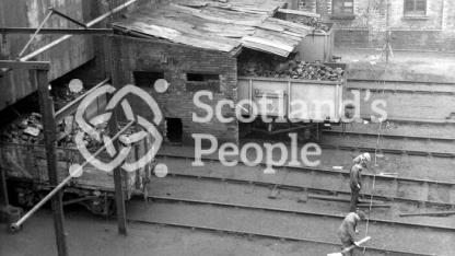 Picking tables buildings at Glencraig Colliery, 1950s