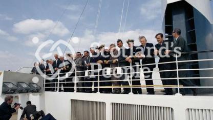 QE2 staff on photo shoot, 1969