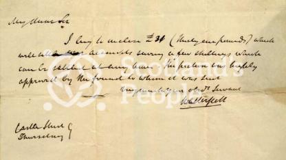 Autograph letter of Sir Walter Scott