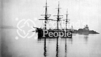 HMS 'Lord Warden' in Firth of Forth, 1885