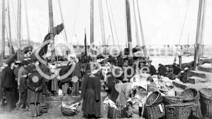 Newhaven fish market, late 19th century