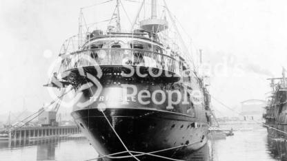 HMS Terrible, view of the stern and name, 1895