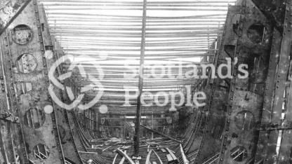 Hull of the SS City of New York under construction 1888