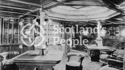The library of the ocean liner, SS City of New York, 1888