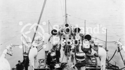 View over the bow of HMS Ramillies, 1892