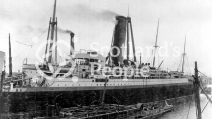 Cunard Line ocean liner RMS Saxonia (1), 1899 port side