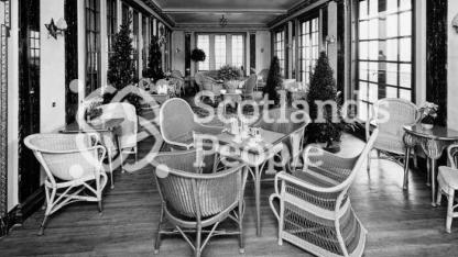Blue Star Line ocean liner SS Avila Star: Verandah Café or Garden Lounge, Promenade Deck