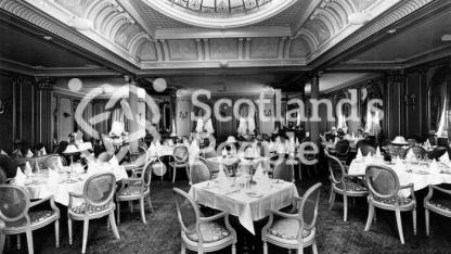 Blue Star Line ocean liner SS Avila Star: Dining Saloon, Upper Deck
