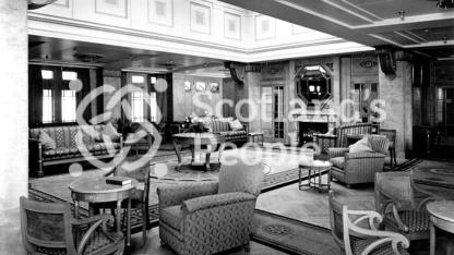 The Cabin lounge on the Promenade Deck of Canadian Pacific Line liner SS Duchess of Bedford, 1928