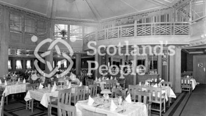 The Cabin Dining Saloon on \"A\" Deck of Canadian Pacific Line liner SS Duchess of Bedford, 1928