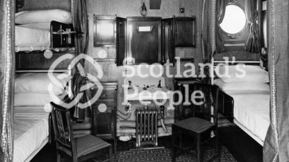 Cabin No. 103 (3 Berth) on \"A\" Deck of Canadian Pacific Line liner SS Duchess of Bedford, 1928