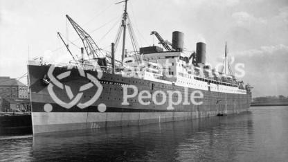 Canadian Pacific Line liner SS Duchess of Bedford in basin showing the port side, 1928