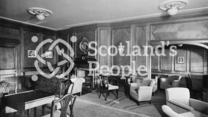 Cabin Drawing Room \"A\" Deck looking forward on the Canadian Pacific Line liners SS Montcalm & SS Montclare