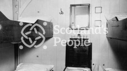 Third Class Cabin \"D\" Deck Four Berth on the Canadian Pacific Line liners SS Montcalm & SS Montclare