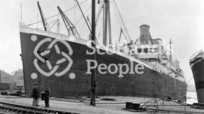 The port-side of the Canadian Pacific Line ocean liner SS Montcalm