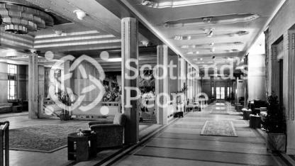 The Main Entrance and the Mall on the Lounge Deck of the Canadian Pacific Line ocean liner the RMS Empress of Britain