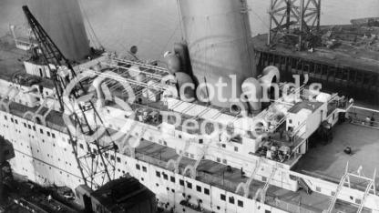 The Sun Deck of the Canadian Pacific Line ocean liner the RMS Empress of Britain
