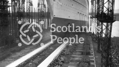 Launch of the Canadian Pacific Line ocean liner the RMS Empress of Britain