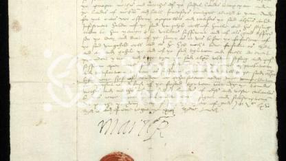 Letter signed by Mary Queen of Scots