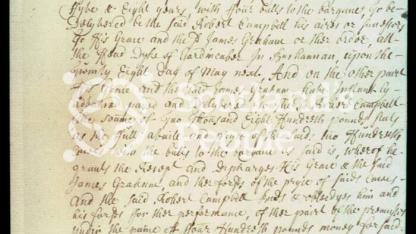 Rob Roy's contract with the Duke of Montrose