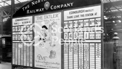 Railway departure board