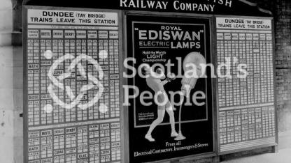 Railway departure board