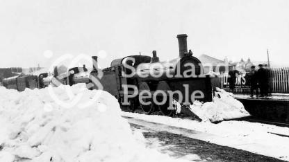 Three G&SWR Stirling 221 Class 0-4-2 Locomotives acting as a snow plough