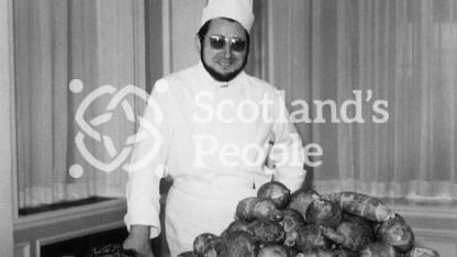 Chef with Haggises at Gleneagles Hotel