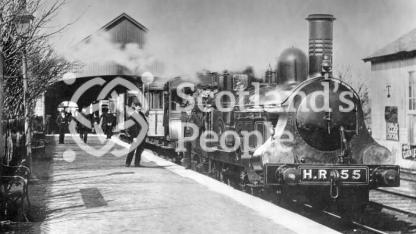 HR Barclay 2-4-0 Locomotive no.55 \"Cluny\" as rebuilt by Jones at Thurso Station