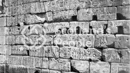 Karnak - view of a carved relief of the Pharaoh Sisera
