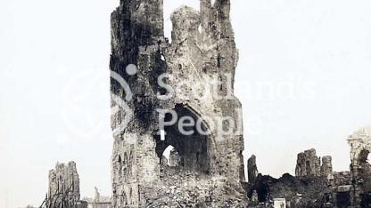 The ruins of the Cloth Hall, Ypres