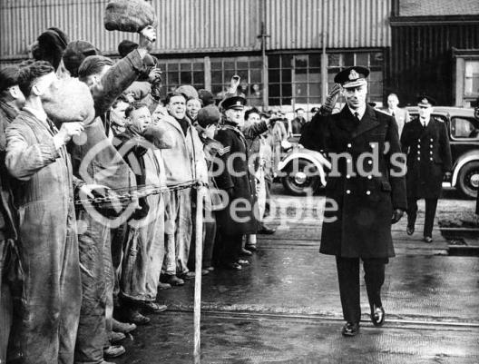 The King visits the war workers, 1939-1945