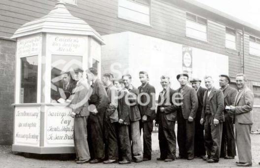 Queuing for war savings, c 1944