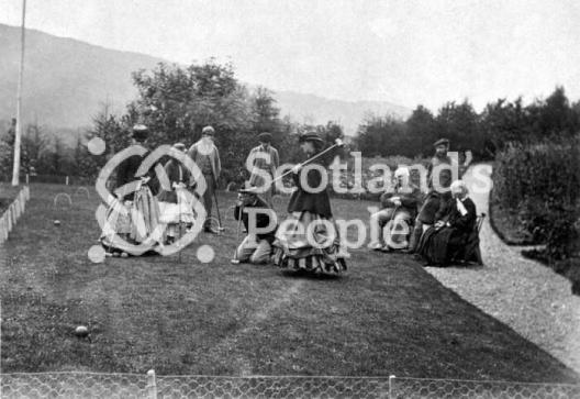 Croquet game, Invercreran, 1866
