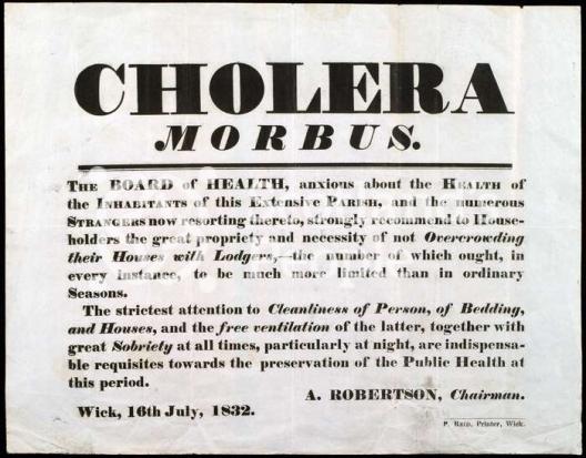 Cholera health notice, 1832