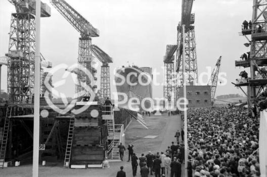 Launch of RMS Queen Elizabeth 2, Clydebank, 1967