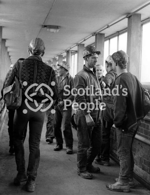 Miners at Killoch Colliery, 1960s