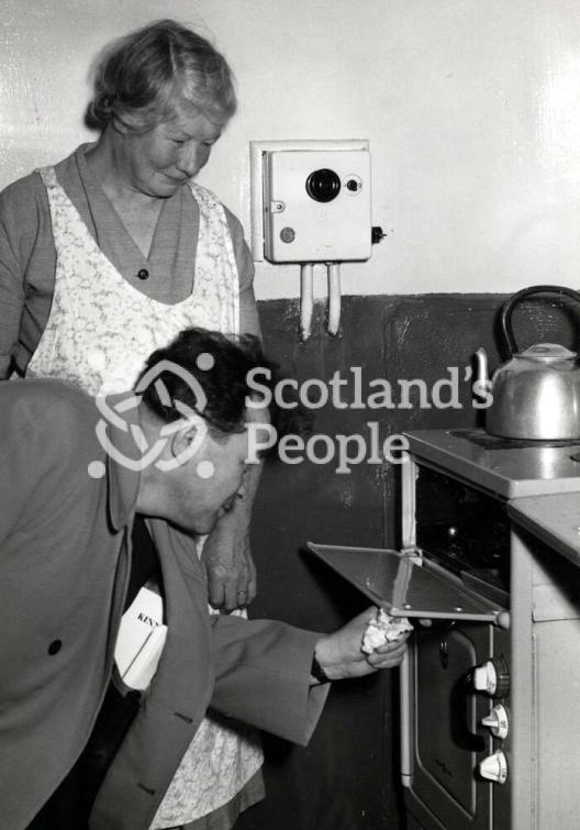 Soviet delegate in miner's home near Alloa, 1960s