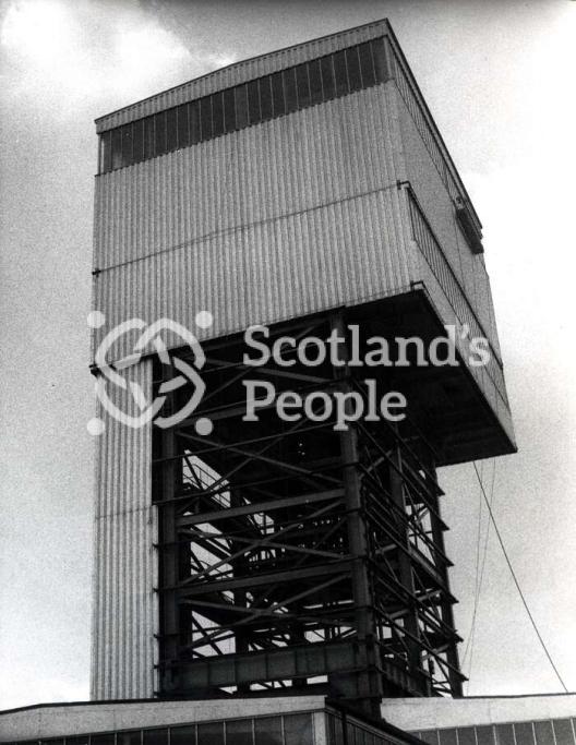 Winding tower at Cardowan Colliery, c 1960s