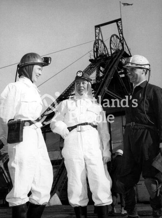 Visitors at Blairhall Colliery, 1960s